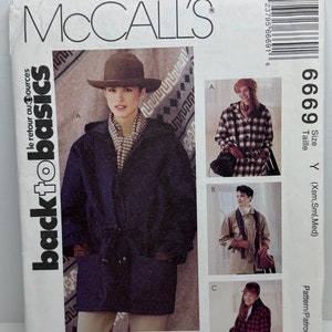 Vintage McCall’s 6669 Överdimensionerad jacka Symönster Storlekar 4/6 8/10 12/14 Dam Misses Back to Basics Oklippt FF
