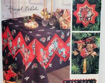 Patrón de artesanía navideña vintage Butterick 6379 Medias, falda de árbol, mantel para colgar en la pared y adornos SIN CORTAR FF