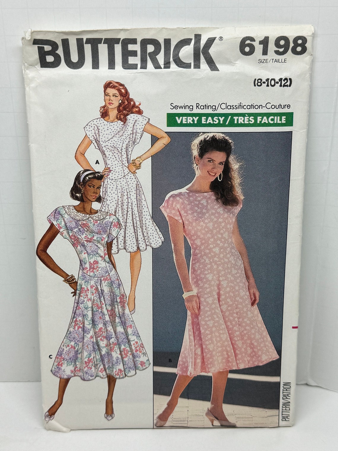 Butterick 6198 Fit and Flare Dress Sewing Pattern Easy to Sew Misses ...