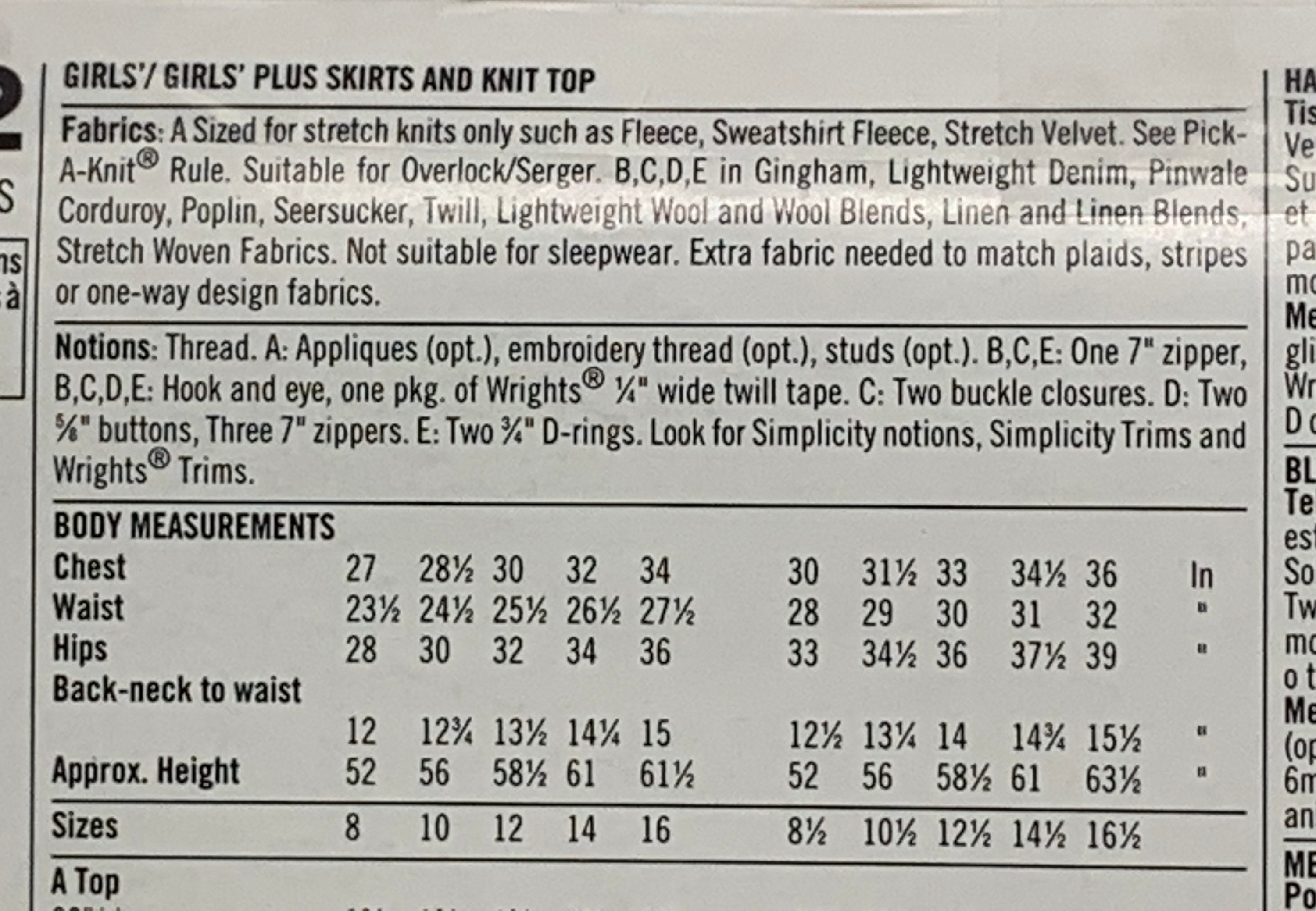 Simplicity 4972 LIZZIE Mcguire Girls Skirts & Knit Top Hoodie Hooded ...