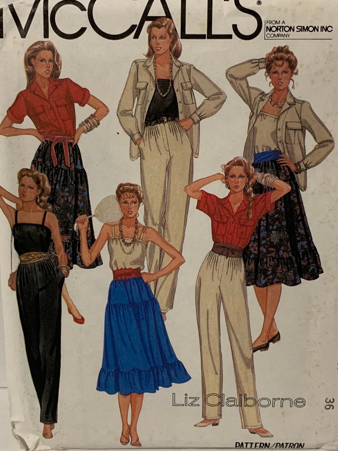 その他 betsy mccall Vintage 1980's Mccall's Pattern 8757, Liz Claiborne, Misses