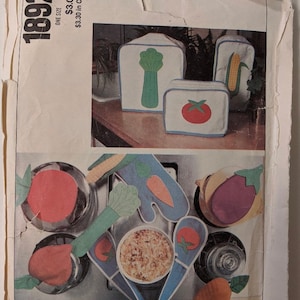 Vintage Vogue Vegetarian Craft Symönster 1892 Kök & Picknick Tillbehör Oklippt OOP Inget Kuvert