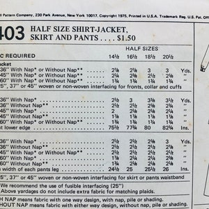 VTG 70s Mccall’s 4403 4402 Misses Half Size Shirt Jacket, Skirt With ...