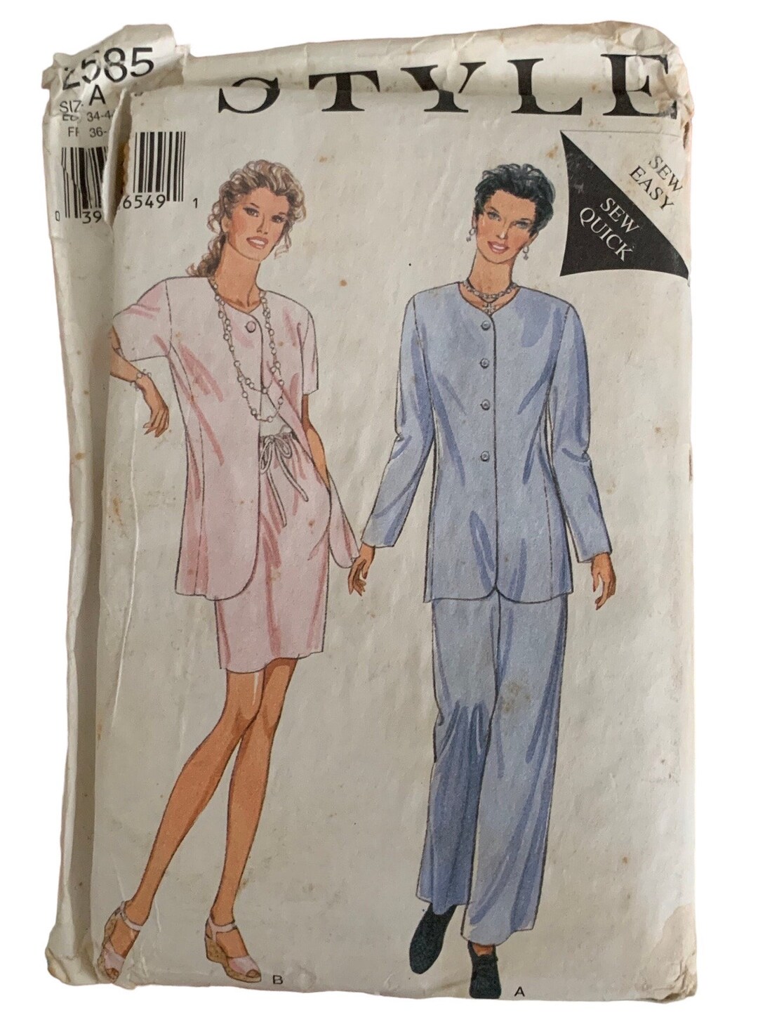 Style 2585 Sew Quick Misses Side Panel Jacket Pull-on Skirt and Pants ...