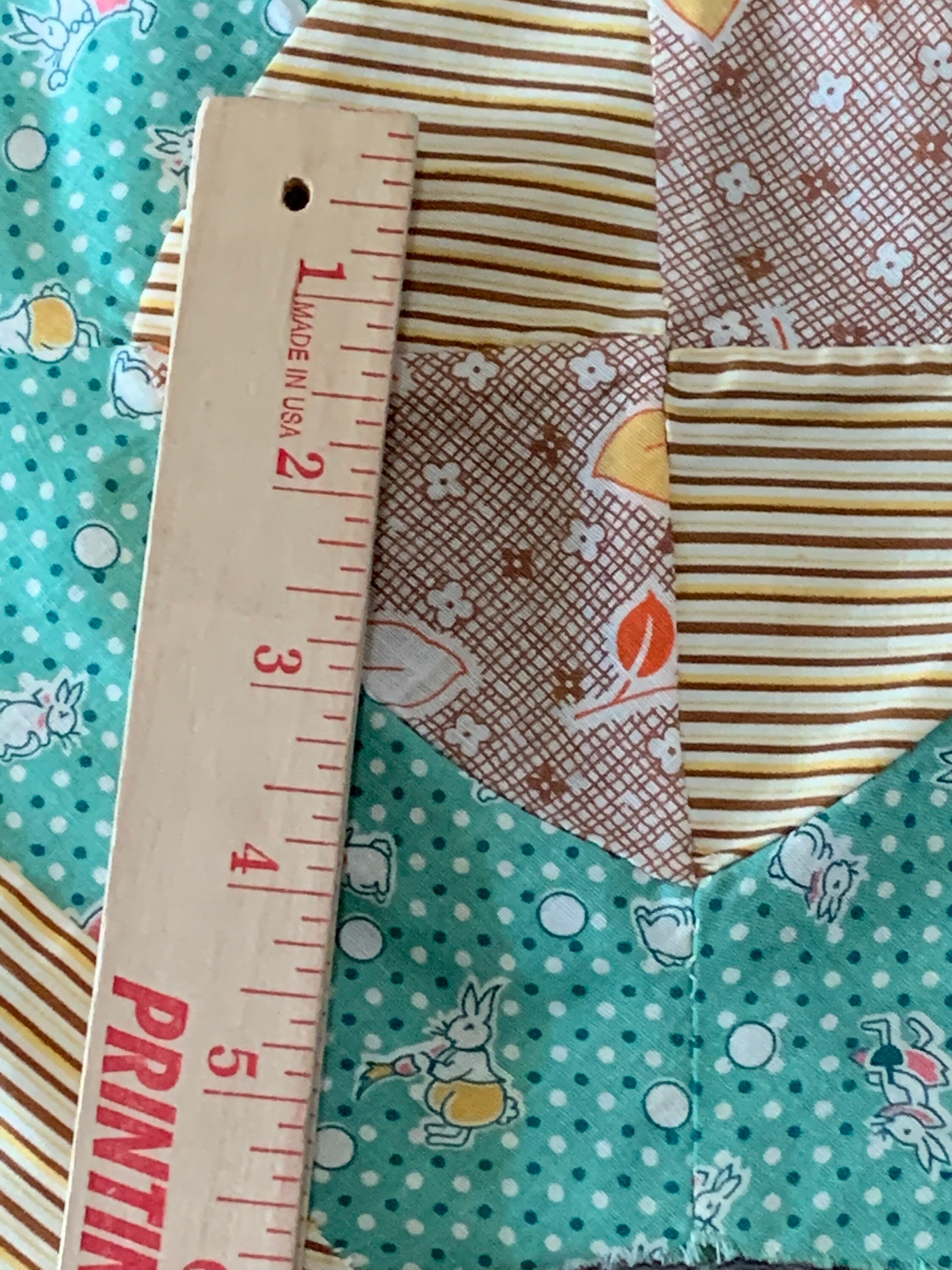 ヴィンテージ 1940 年代 パッチワーク キルト ブロック キルティング