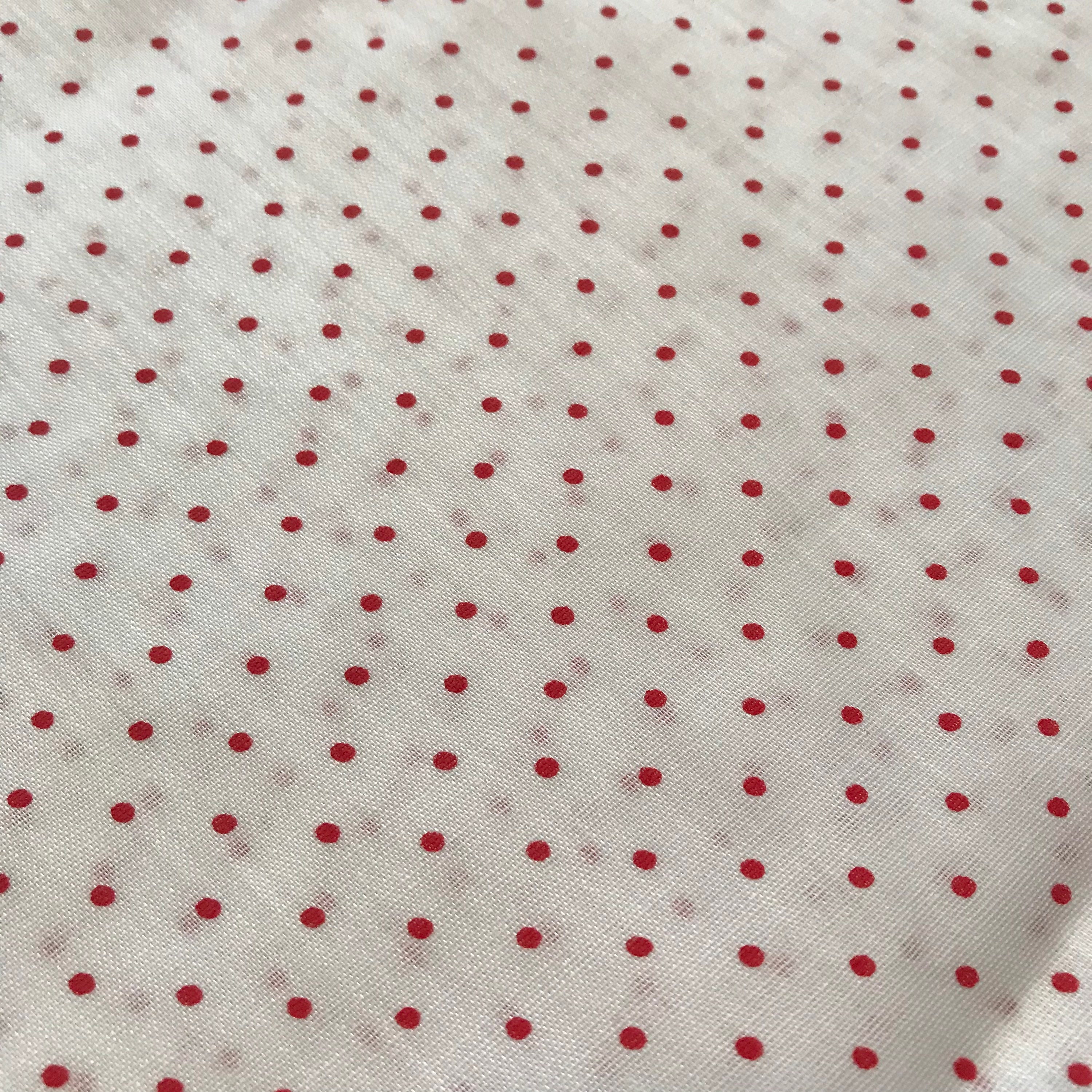Red Pin Dot Cotton Fabric White Background by the Yard - Etsy