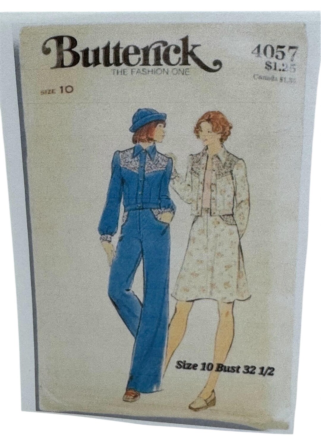 Butterick 4057 Misses Jacket Skirt and Pants Sewing Pattern Vintage 70s ...