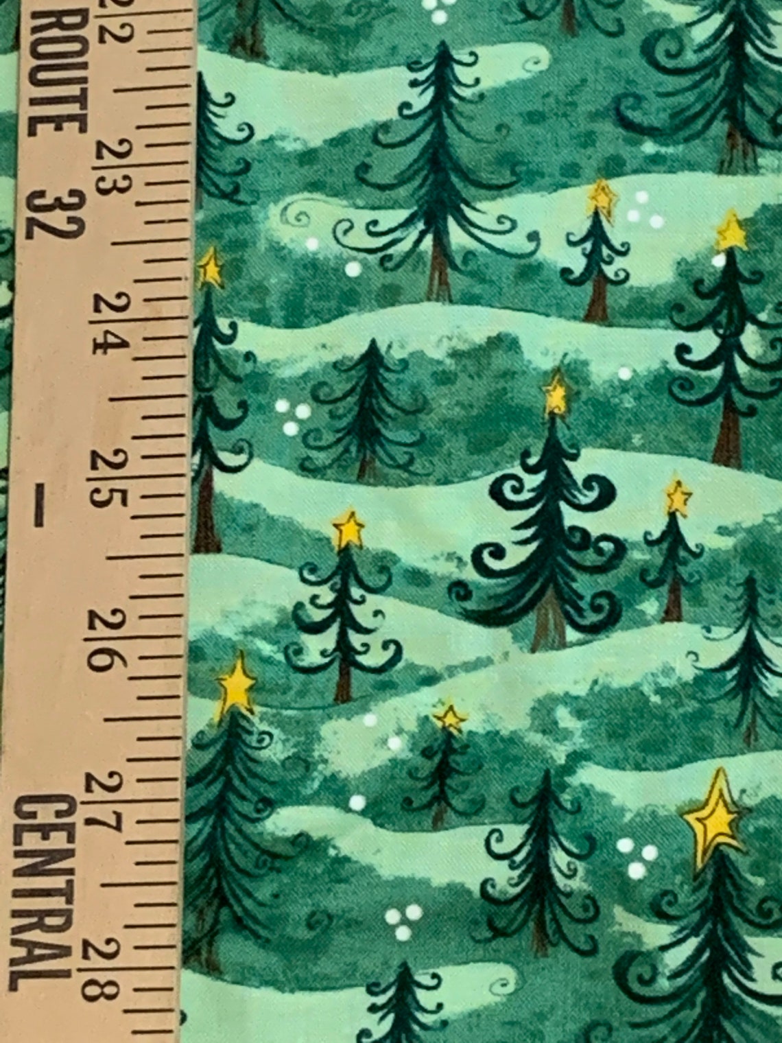 Pine Trees Cotton Christmas Fabric Quilt Quality kringles Etsy