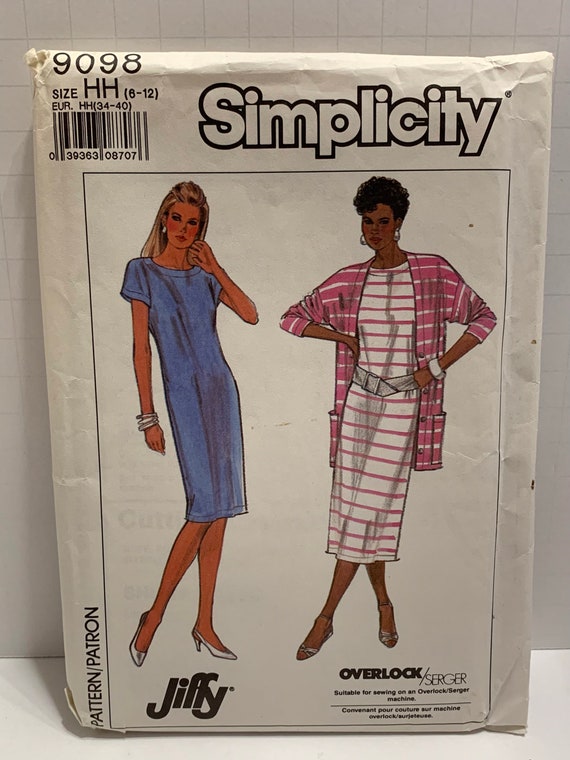 Robe Femme Style Vintage Années 70 - Motif Couture, Deux Longueurs, Taille 8-12