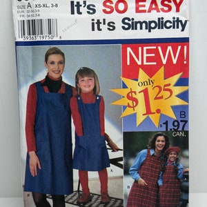 Simplicity 0668 7391 Mommy Daughter Matching Jumpers Sewing Pattern Dress Girl’s Sizes 3-8  and Misses XS-XL  UNCUT