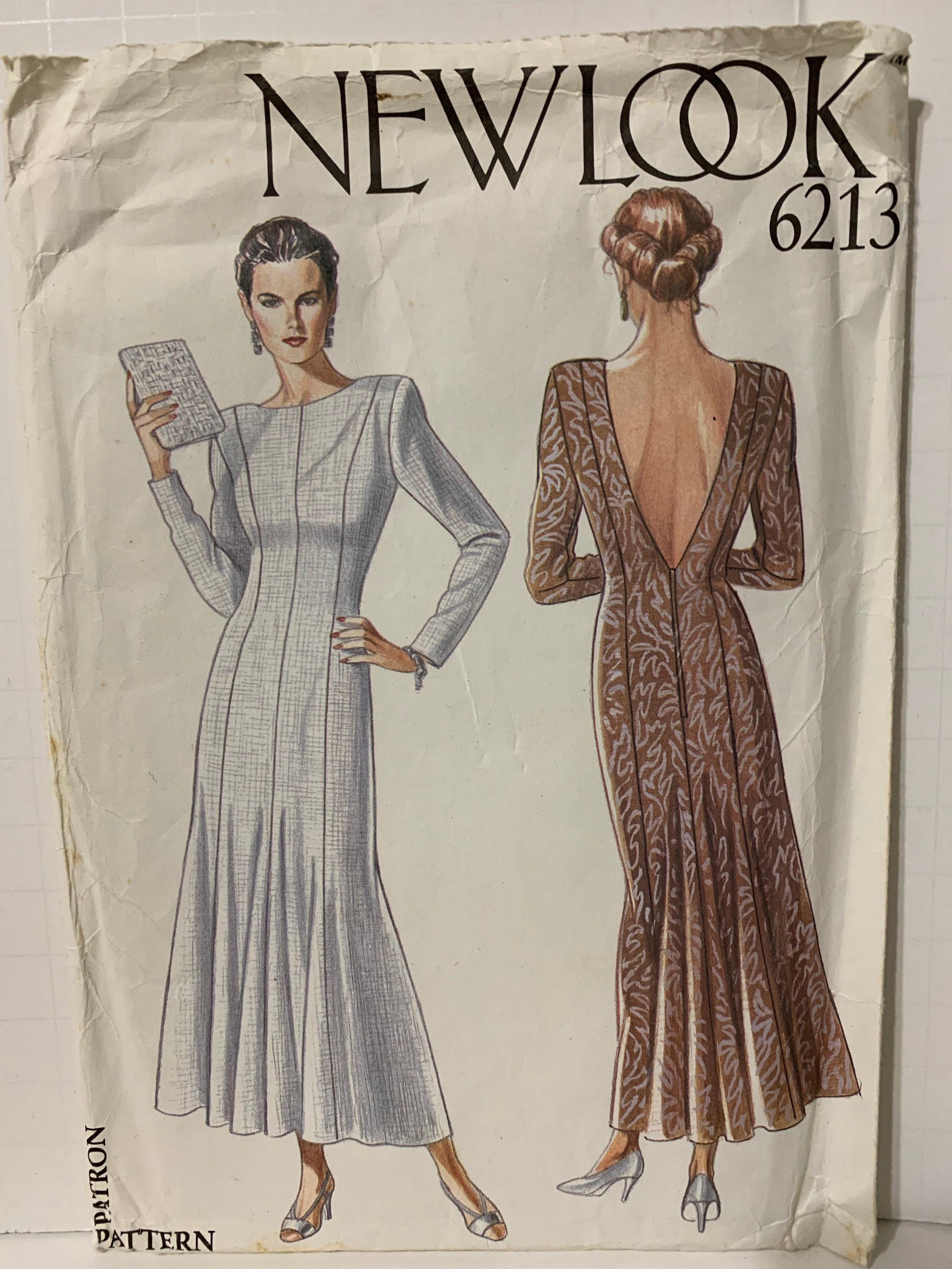 New Look 6213 Sewing Pattern Misses Dramatic Evening Dress Tea - Etsy