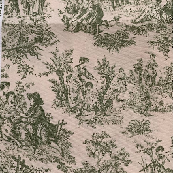 Waverly Country Toile Fabric Rustic Life Sun ‘N Shade Home Decor Fabric for Outdoor Exterior 56” x 2 Yards