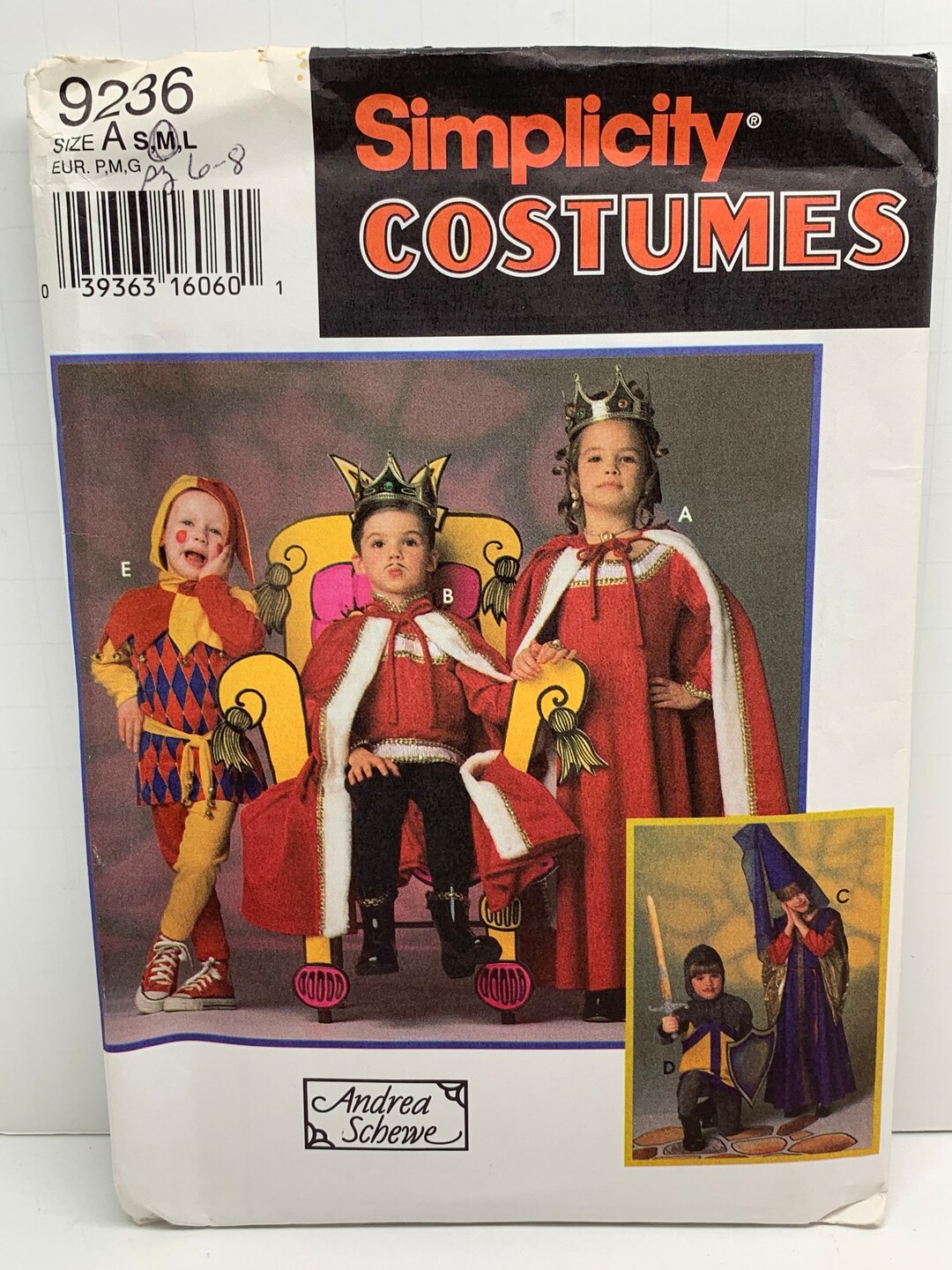 Boys and Girls Medieval Renaissance Historical Costumes Sewing Pattern ...