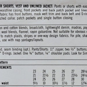 Simplicity 7120 Easy to Sew Boys Pants or Shorts, Vest and Unlined Jacket Sewing Pattern Sizes 7-8-10-12 UNCUT FF image 4