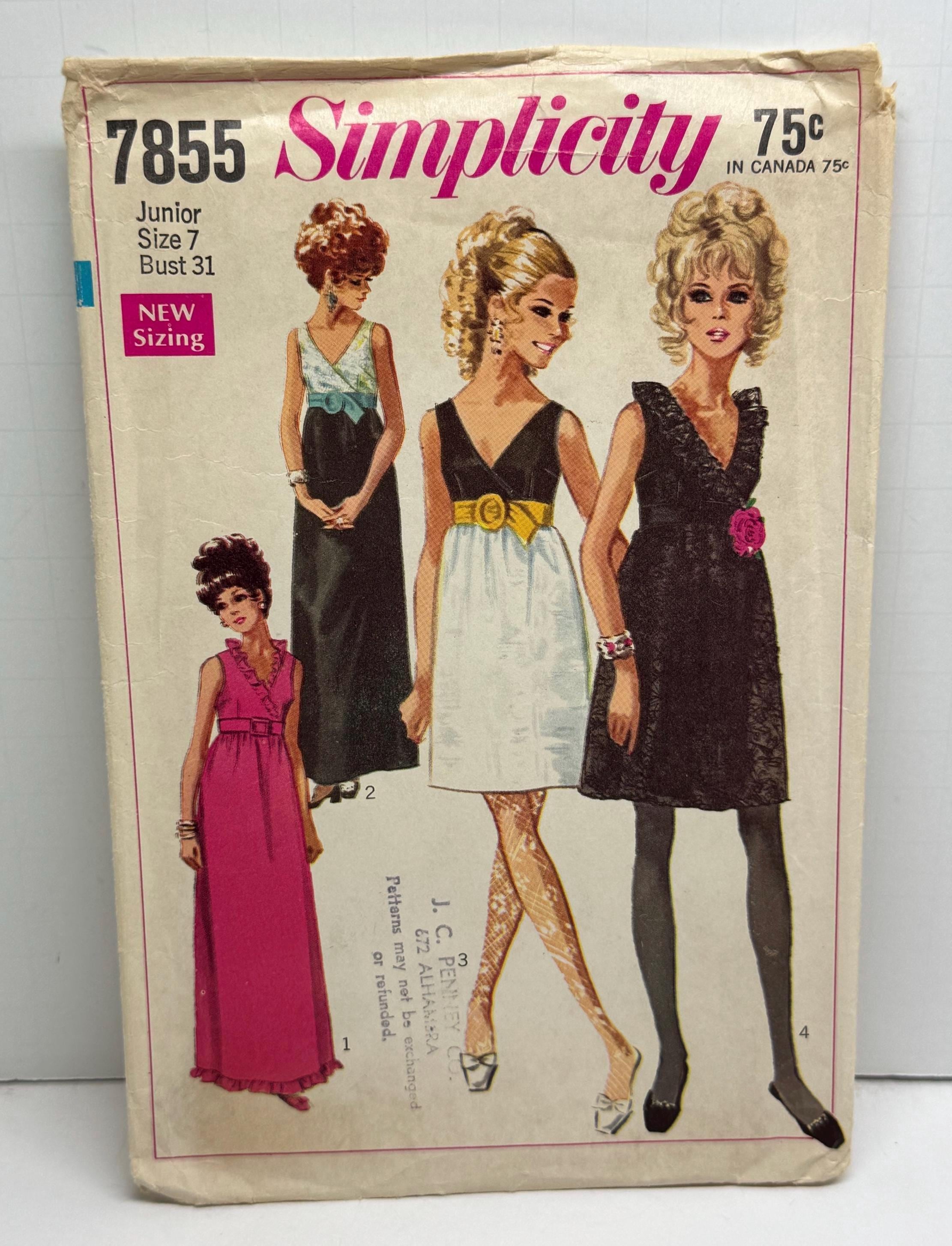 vintage empire waist dress pattern 60s Empire Waist Maxi Dress Evening Gown Shirtwaist Babydoll Dress w/ –  Vintage Fashion Library