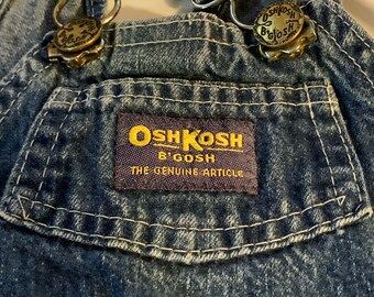 ヴィンテージ OshKosh B'gosh デニムオーバーオール 18ヶ月使用