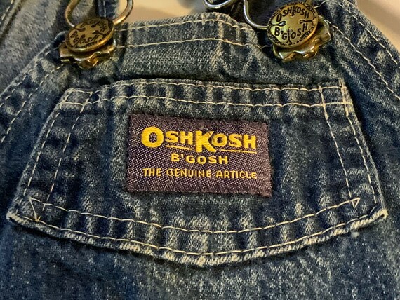 VTG Oshkosh B’gosh Vestbak Denim Overalls Bib 18 … - image 9