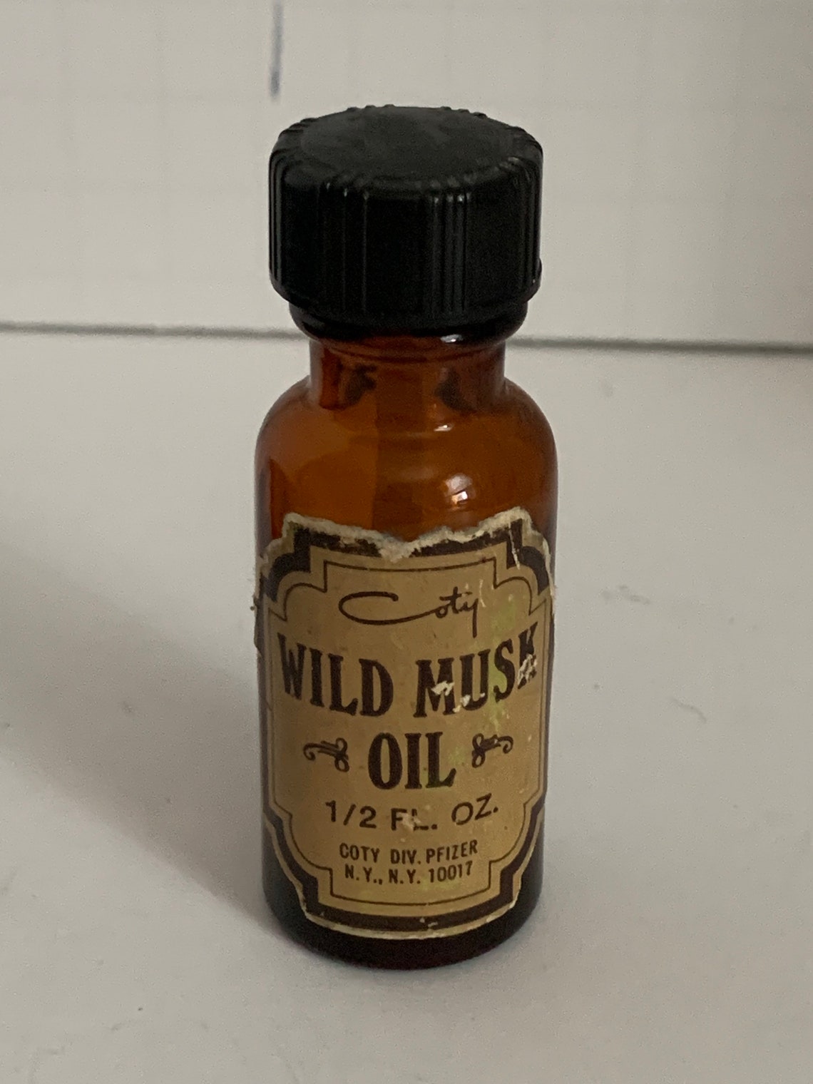 Vintage Original 1970s Coty Wild Musk Oil Brown Partial Bottle Etsy