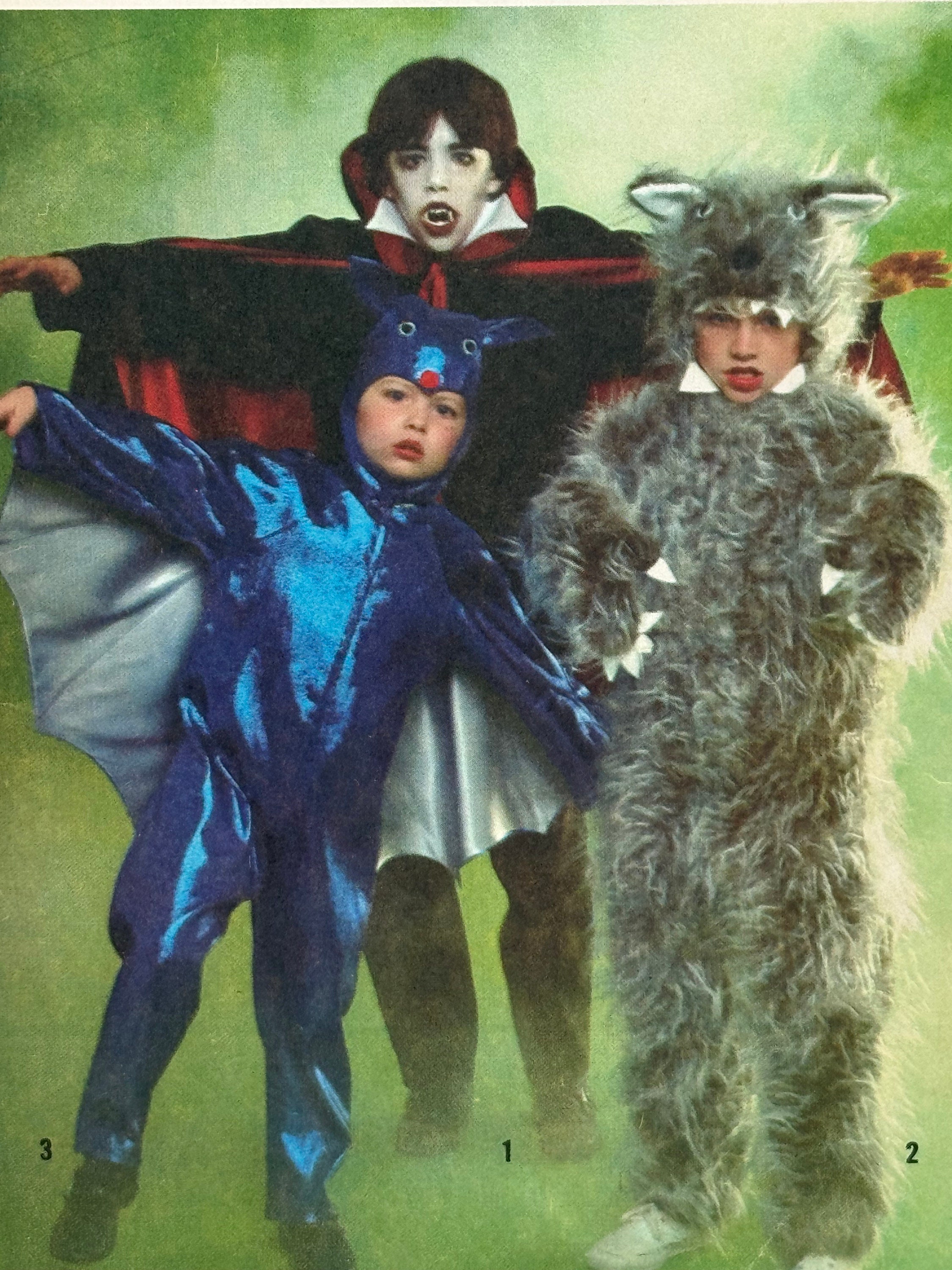 Simplicity 9206 Vampire Werewolf and Bat Halloween Costume Vintage ...