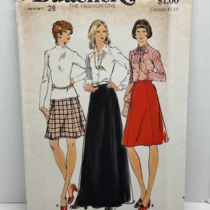 May include: Vintage sewing pattern for a skirt and blouse. The pattern is for sizes 24 to 34 waist and 33 1/2 to 44 hip. The pattern is from Butterick and is number 3770. The pattern is for $1.00.