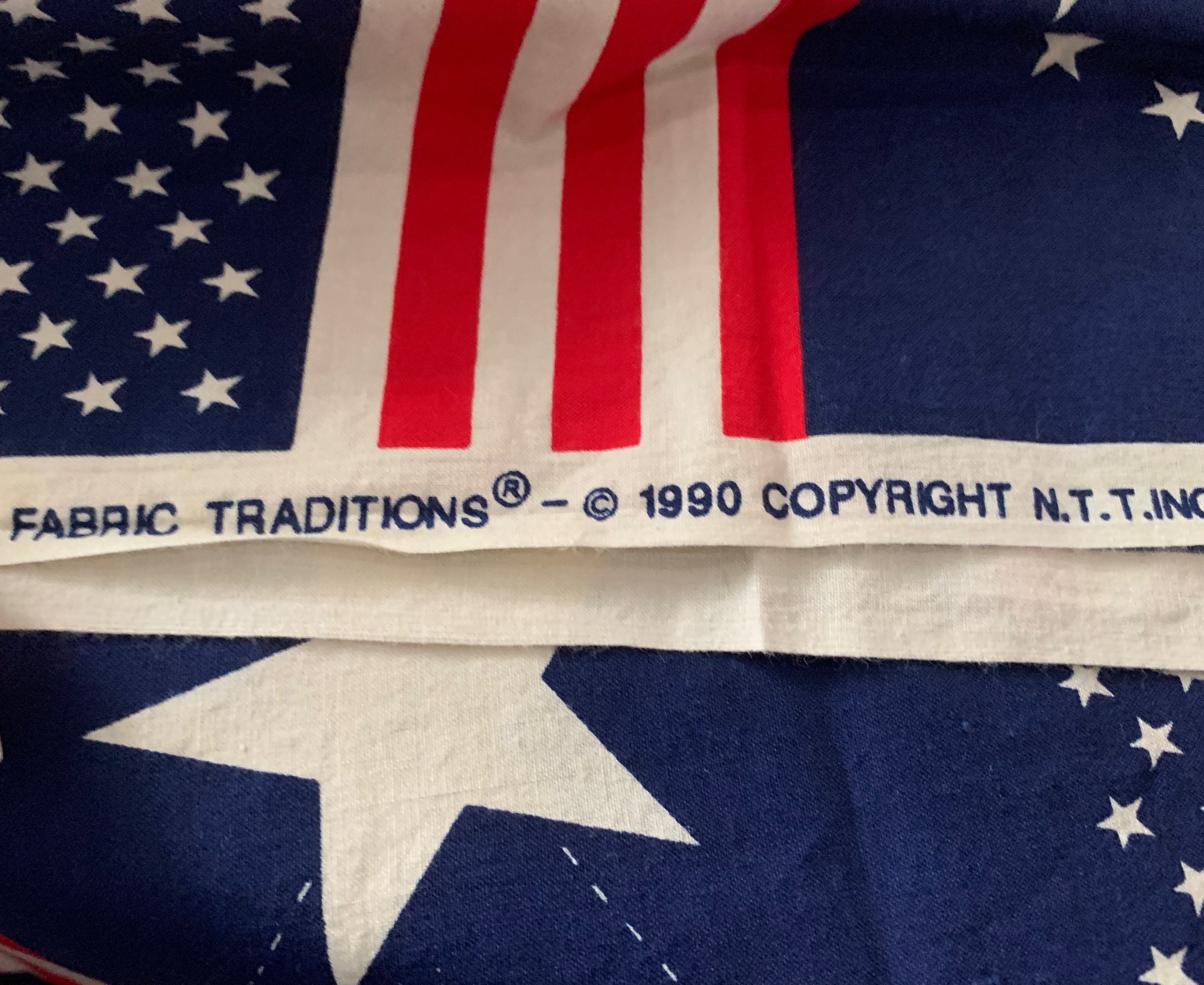American Flag Fabric Cotton Patriotic Red White and Blue - Stars and ...