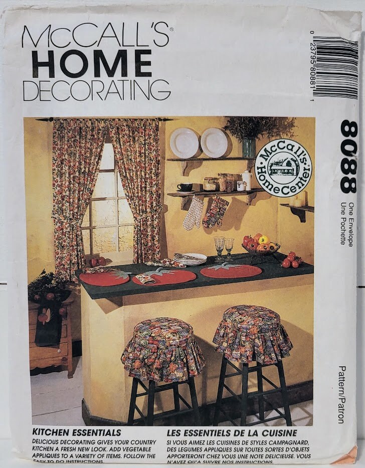 Mccalls 8088 Home Decorating Kitchen Essentials Sewing - Etsy