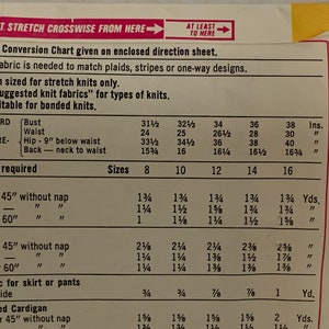 Vintage Simplicity 5452 Womens Misses Unlined Cardigan Jacket Pants and Skirt Sewing Pattern Size 16 1970s Neatly Cut and Complete image 5