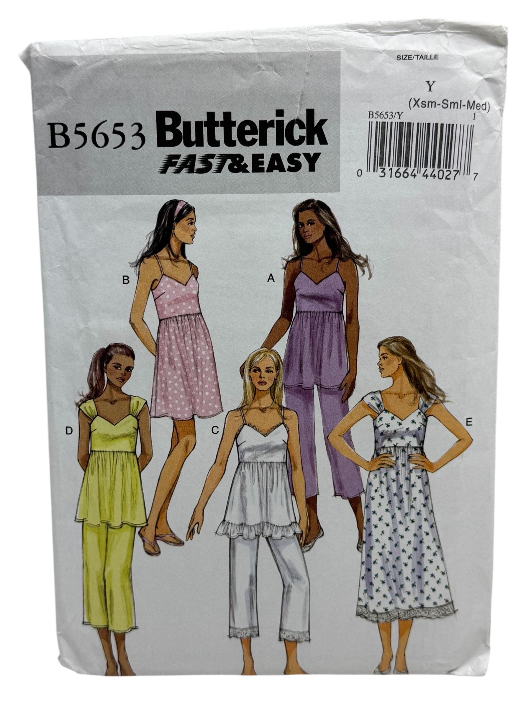 Butterick 5653 Misses Top Pants and Dress Cottagecore Sewing