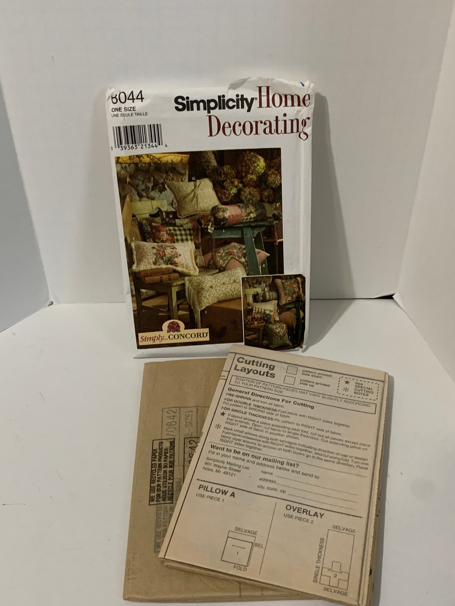 Simplicity 8044 Pillows Sewing Pattern 12 Decorator Styles | Etsy