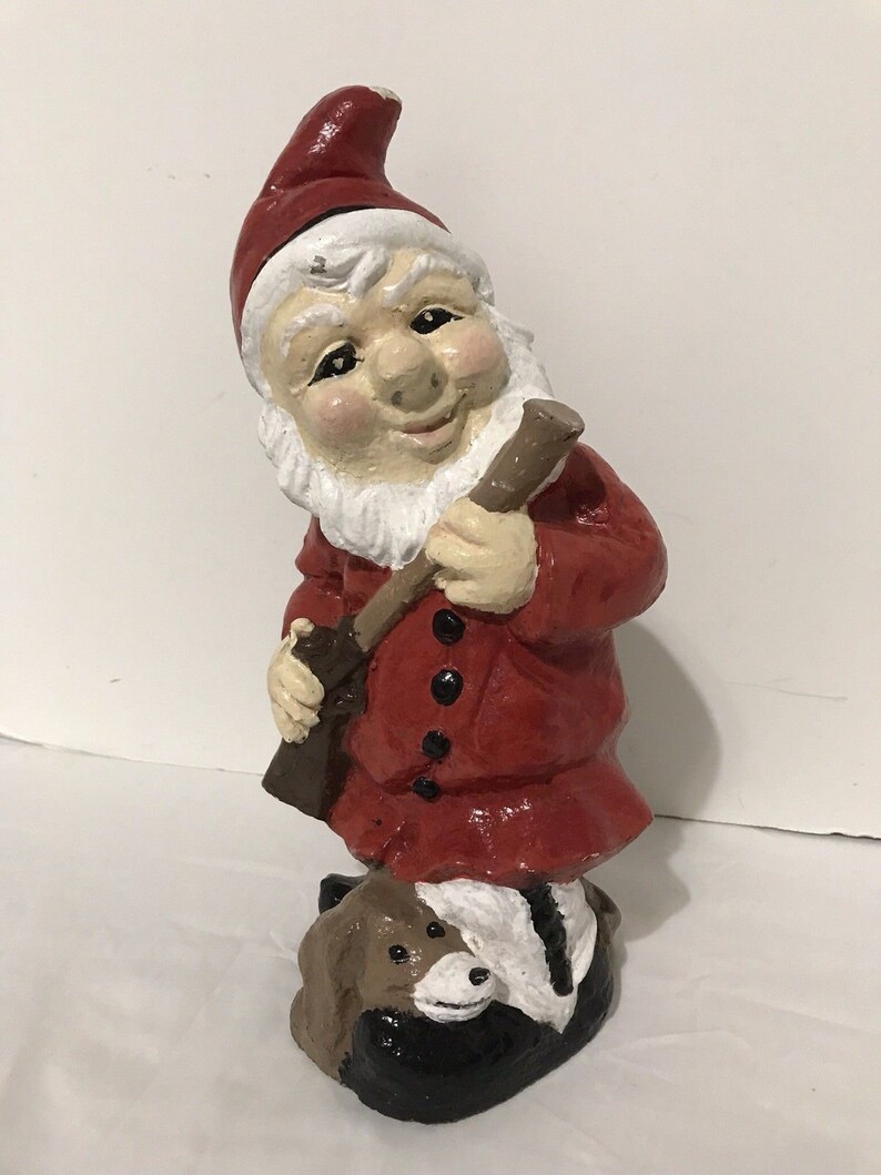 Rare Vintage Art Cement Garden Yard Outdoor Santa Gnome Etsy