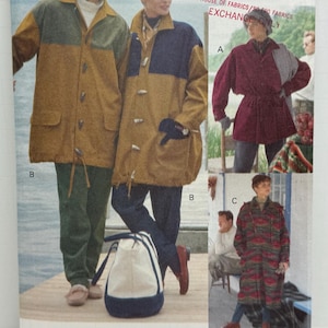 Vogue 8180 Oversized Jacket in Two Lengths Sewing Pattern Car Coat Men’s Women’s Size L-XXL UNCUT