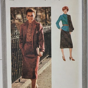 Misses Straight Skirt Blouse and Lined Blazer Jacket Simplicity 9163 Sewing Pattern Size 14 Bust 36 UNCUT FF
