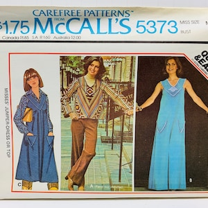 May include: A sewing pattern for a jumper dress or top. The pattern is from McCall's and is number 5373. The pattern is for misses' sizes and is quick and easy to sew.