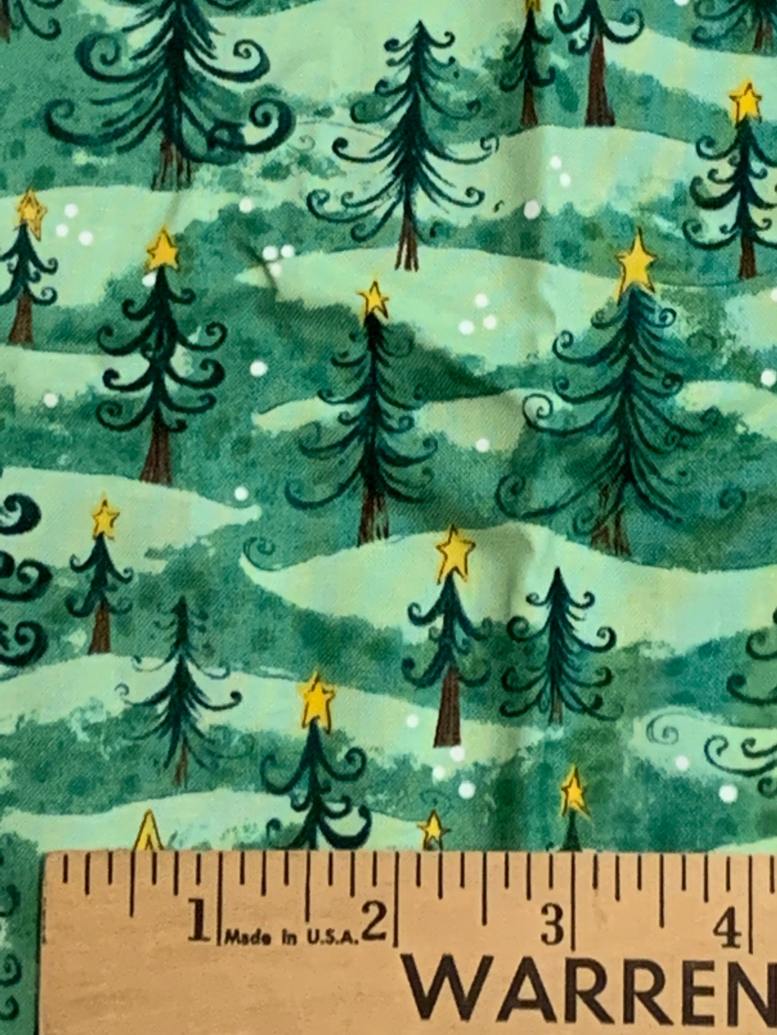Pine Trees Cotton Christmas Fabric Quilt Quality kringles Etsy