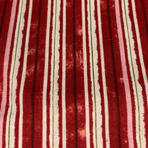 1 Yard Candy Cane Stripe  Christmas Fabric Cotton Keepsake Calico  Out of Print  43 x 36