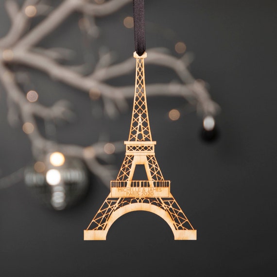 Personalised Eiffel Tower Christmas Tree Decoration, Eiffel Tower Holiday  Souvenir, Parisian Christmas Tour Eiffel Bauble 