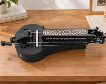 Hurdy Gurdy Flower of Life , Authentic Medieval String Instrument