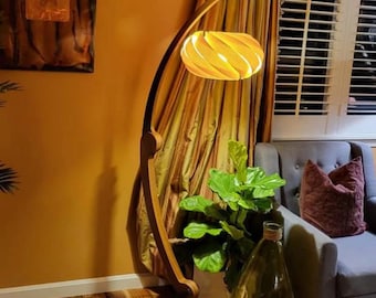 Floor lamps, Mid-century modern style, Handmade lamps, Unique lamps.