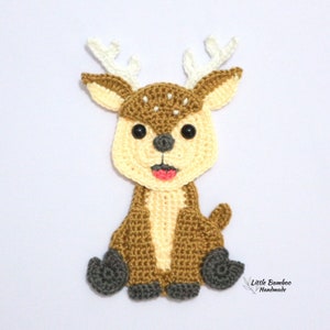 PATTERN- Deer Applique-Crochet Pattern, pdf