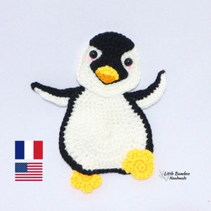 PATTERN- Cute Penguin Applique-Crochet Pattern, pdf