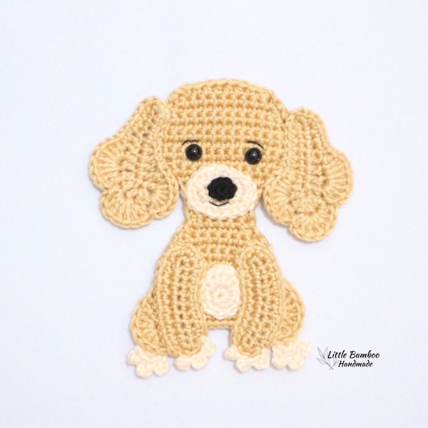 PATTERN- Poodle Applique-Crochet Pattern, pdf