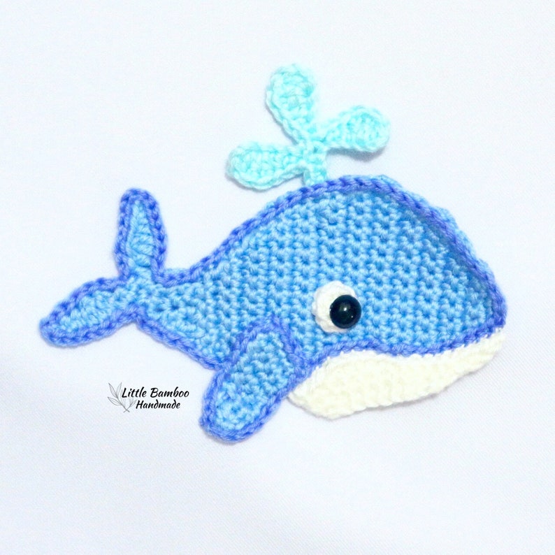 PATTERN-Whale and Dolphin Applique-Crochet Pattern, pdf image 2