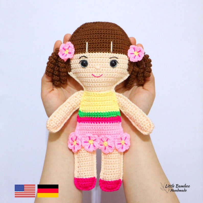 Flower Girl Ragdoll Crochet Pattern (PDF) image 1
