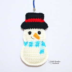 PATTERN- Snowman Ornament-Crochet Pattern, pdf