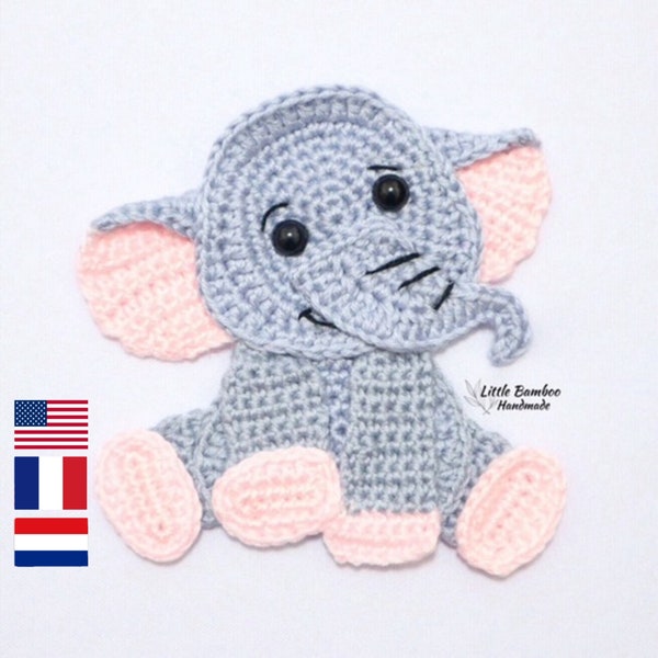 MOTIF - Motif éléphant appliqué au crochet, pdf