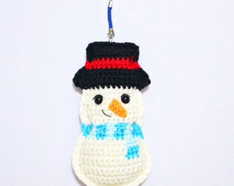 Snowman Ornament Crochet Pattern (PDF)