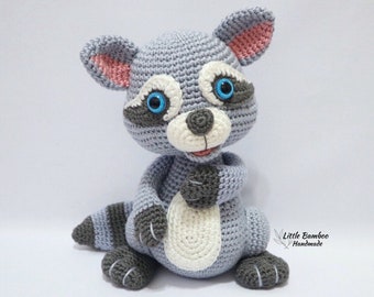 PATTERN - Ringo The Raccoon - Crochet Pattern, pdf