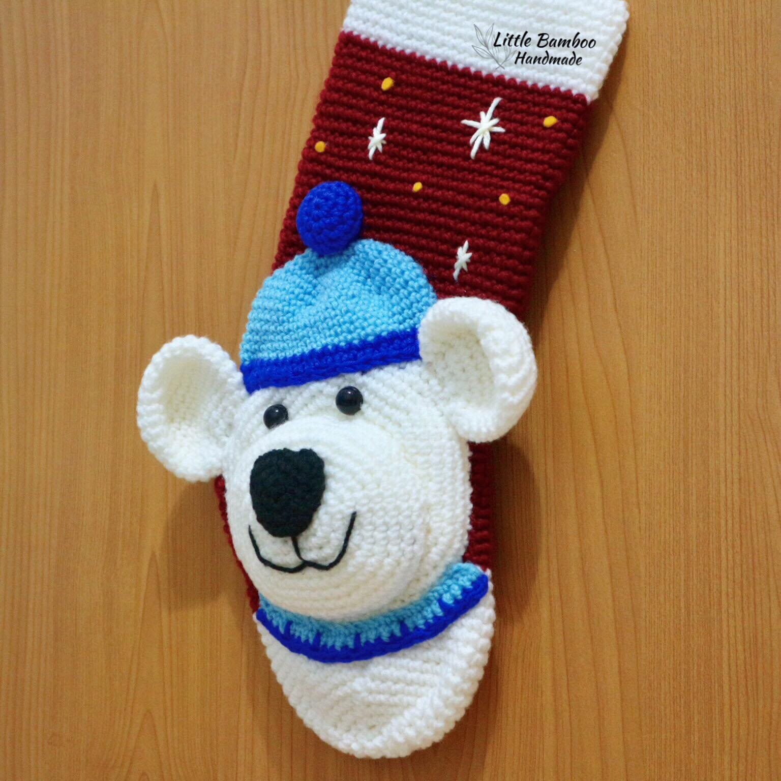 PATTERN - Polar Bear Christmas Stocking - Crochet Pattern, Pdf - Etsy ...