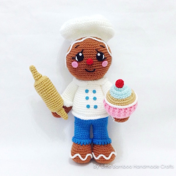 PATTERN - Gingerbread Baker - Crochet Pattern, pdf