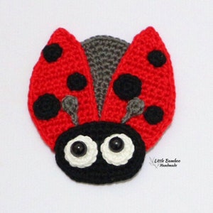 PATTERN- Ladybird Applique-Crochet Pattern, pdf